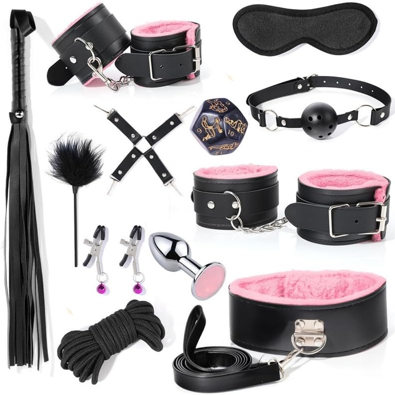 12 Piece Set of Pink Yoga Exercise Accessories, Home Training Equipment, and Fitness Gifts, Adjustable and Durable, Original Gift