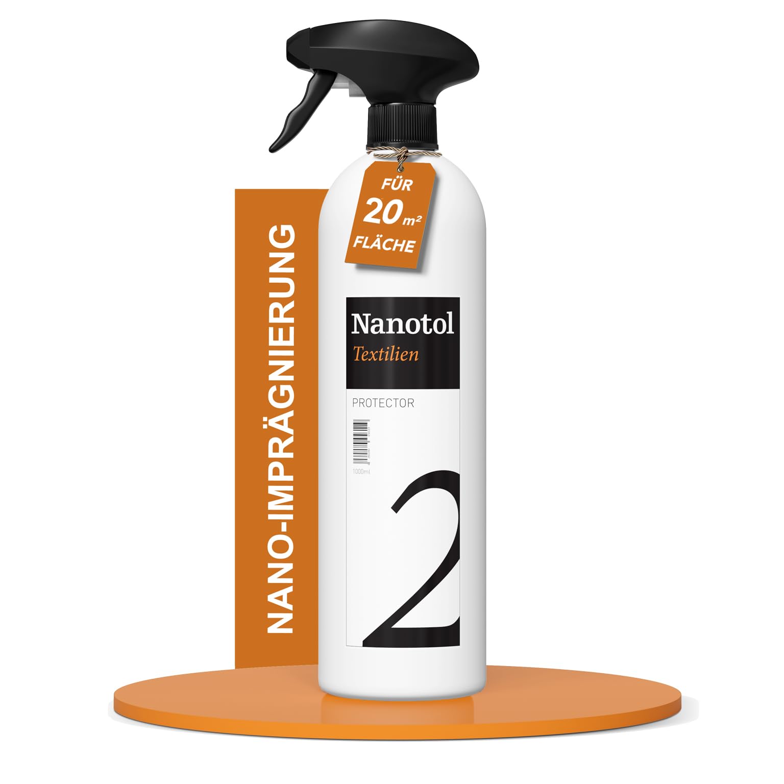 Imprégnation avec nanotechnologie pour textiles de tous types (par ex. canapé, chaussures, capote de cabriolet, tente, meubles de jardin, auvent, parasol) - Nanotol Protecteur Textiles