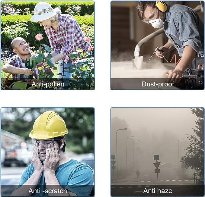 Miniatura 8 de LASMEX Gafas de seguridad elegantes para mujeres y niñas, gafas antivaho gafas protectoras transparentes