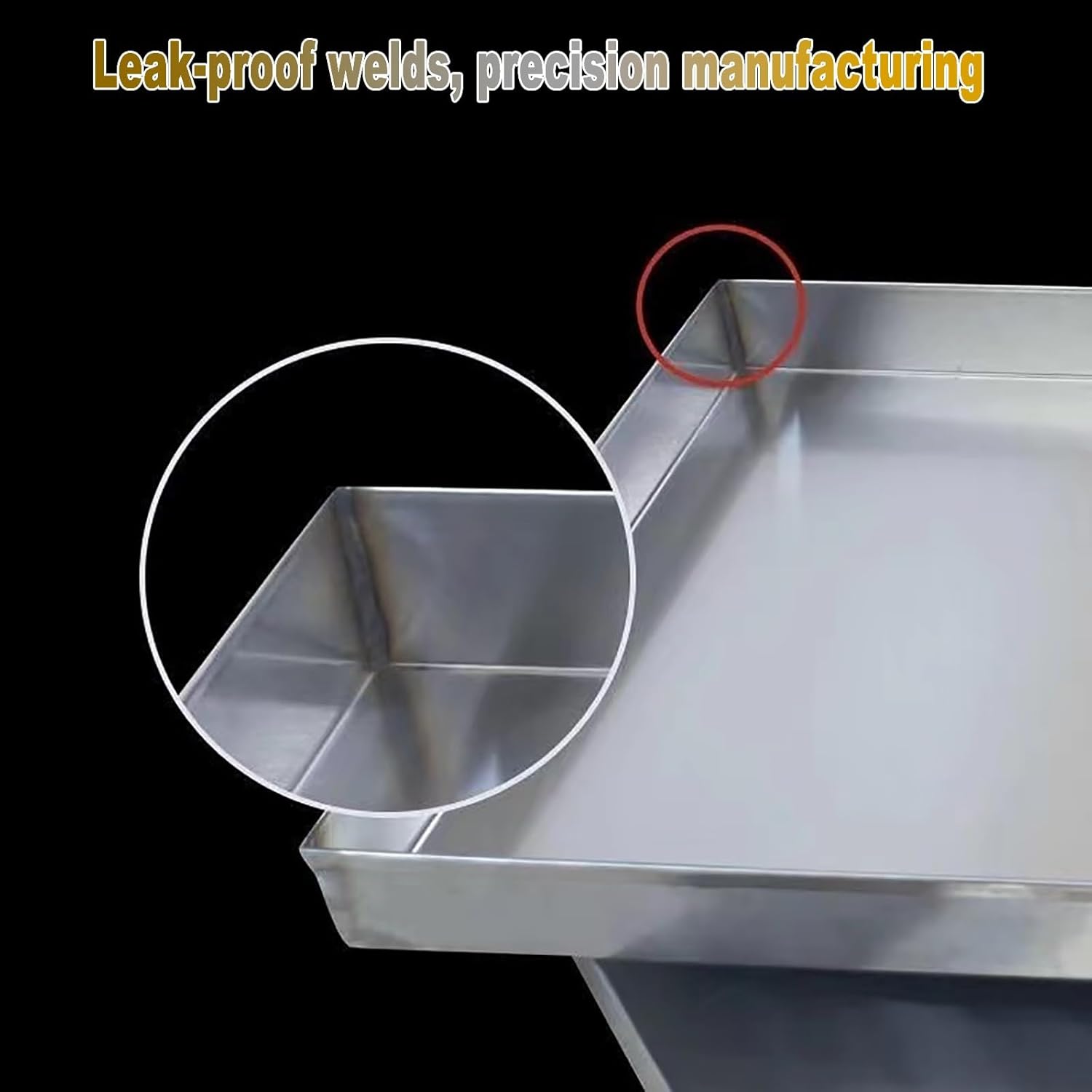 エアコンの排水トレイ エアコン排水パン、ユニバーサル エアコン室外機用のドレンパン 汎用水受け皿 コンディ 厚さ0.8mmのステンレ