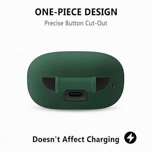 Miniatura 4 de Geiomoo Anker Soundcore P20i - Funda de silicona para Anker Soundcore P20i, funda protectora con cordón (verde esmeralda)