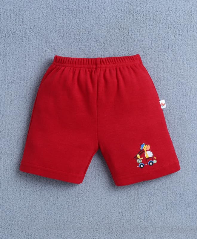 Image of BUMZEE Baby Boys Cotton Pack of 4 Above Knee Length Shorts
