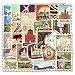 Honch Vinyl Vintage Stamp Stickers Retro Travel Stickers 50 Pcs Suitcase Sticker Pack Decals for Suitcase Laptop Car Luggage Water Bottle