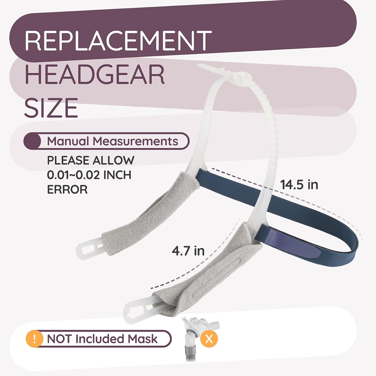 FX CPAP Headgear Strap Compatible with Resmed Swift FX Nasal Pillows CPAP Mask- Adjustable Headgear C Pap Replacement Supplies Part for Swift FX