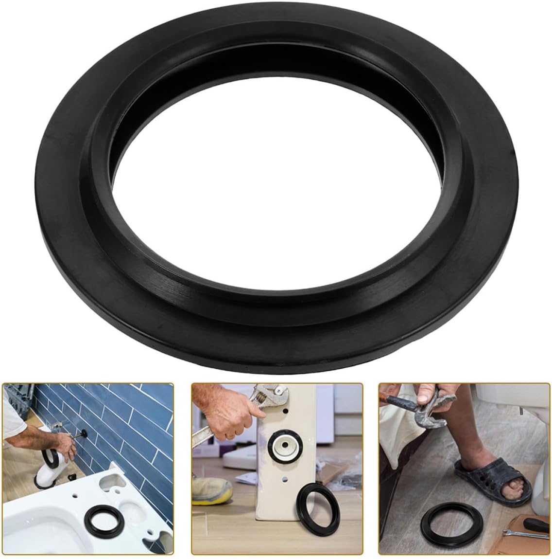 Rv Toilet Flush Ball Seal and Flange Gasket Replacement Kit 2pcs Rv Toilet Valve Seal Rings for Plumbing Spare Parts
