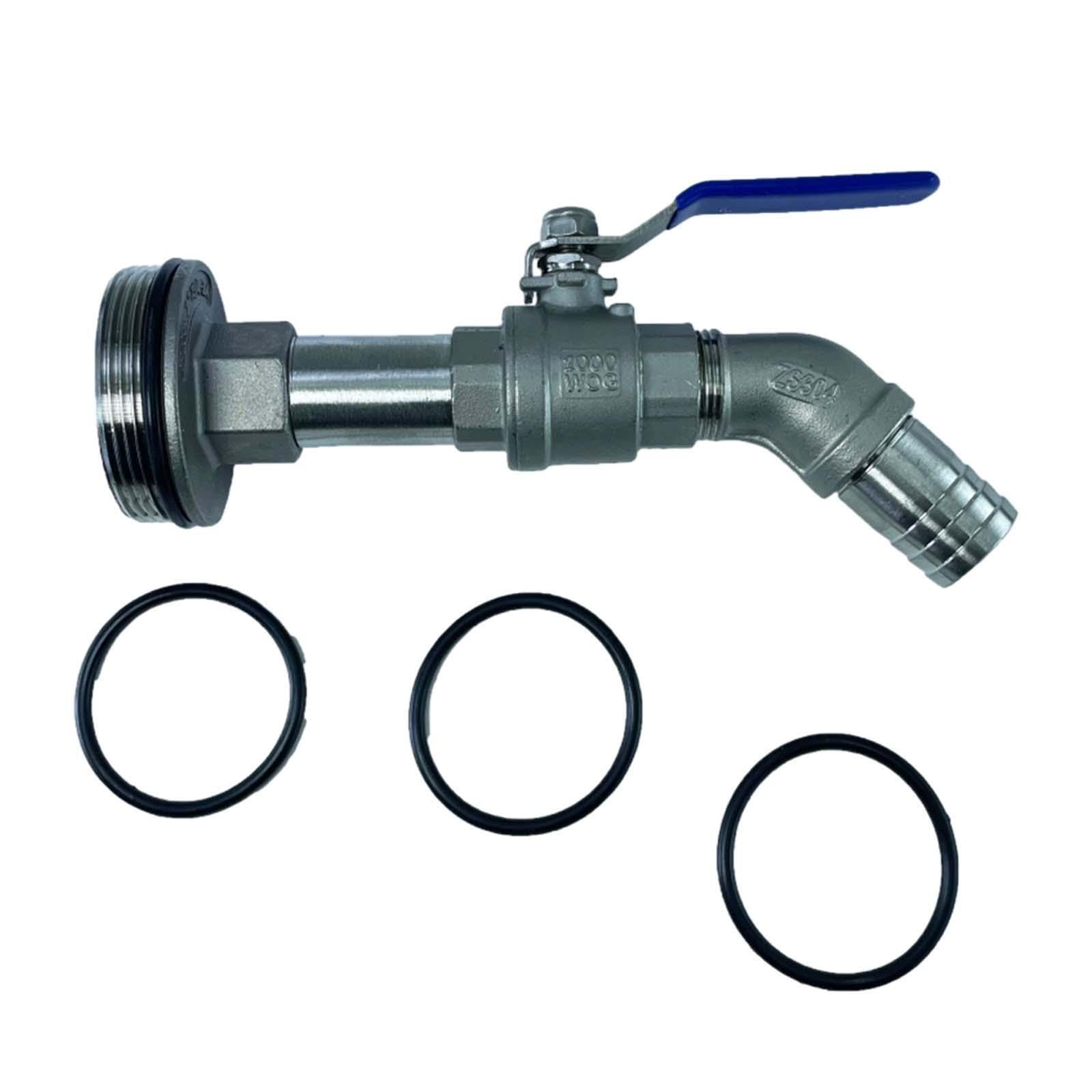 QLECXZI 50 Gallon Drum Faucet Effective Barrel Spigot Easy Install with Gaskets Prevents Water Liquid Leaks Outdoors Easy to Install Outdoor Bucket Container, Length 21cm