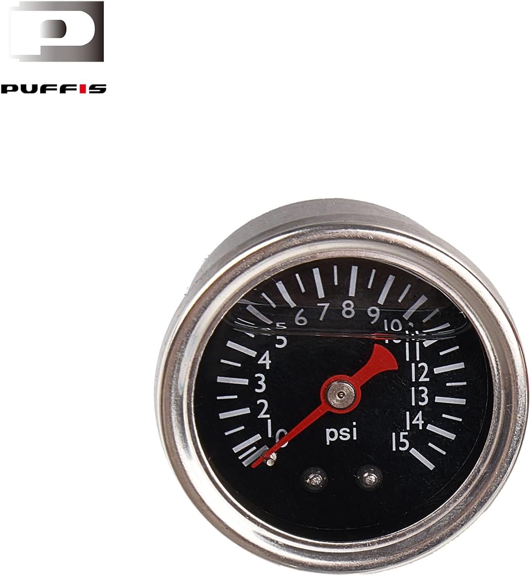 Fuel Pressure Regulator Kit 1-4 PSI Adjustable with Gauge - 3/8" NPT 1-In 2-Out Ports, Zinc Alloy, Universal for Carbureted Engines (Replaces 12-804, Holley/Edelbrock Compatible)