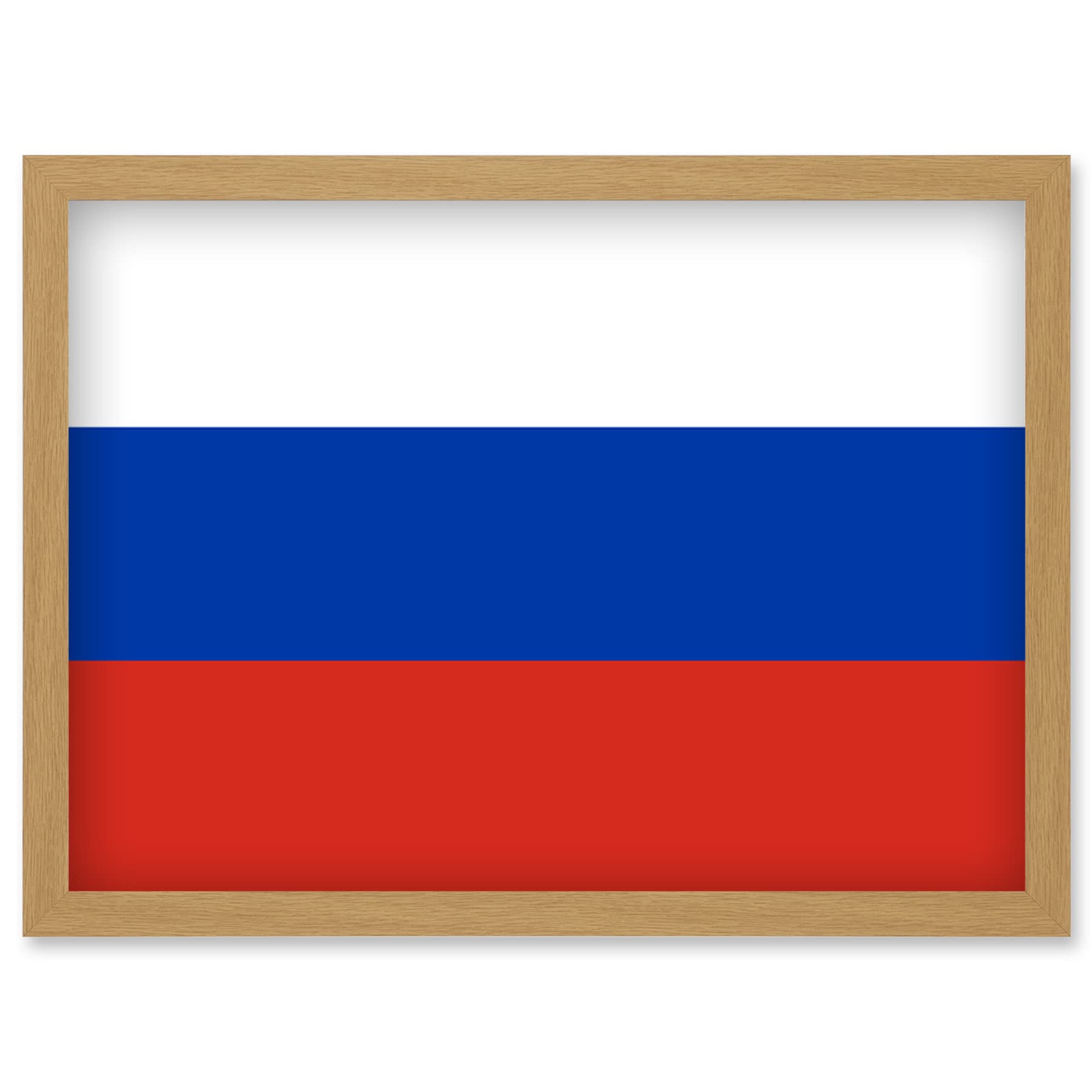 Artery8 Russian Federation National Flag Patriotic Vexillology World Flags Country Region Poster Artwork Framed Wall Art Print A4