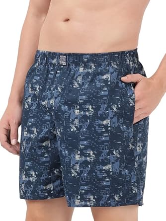 Jockey US57 Men's Super Combed Mercerized Cotton Woven Printed Boxer Shorts with Side Pocket (Pack of 2_Prints May Vary)