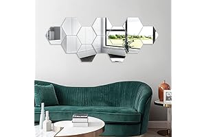 manco luella hexagon mirror wall stickers