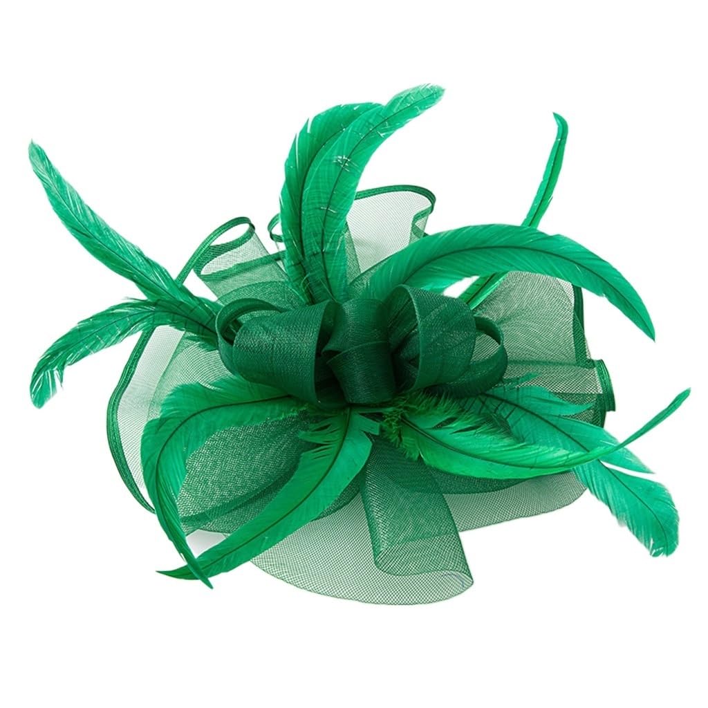 Filet tête de fleur plume pour cocktail rétro et soirée habillée chic