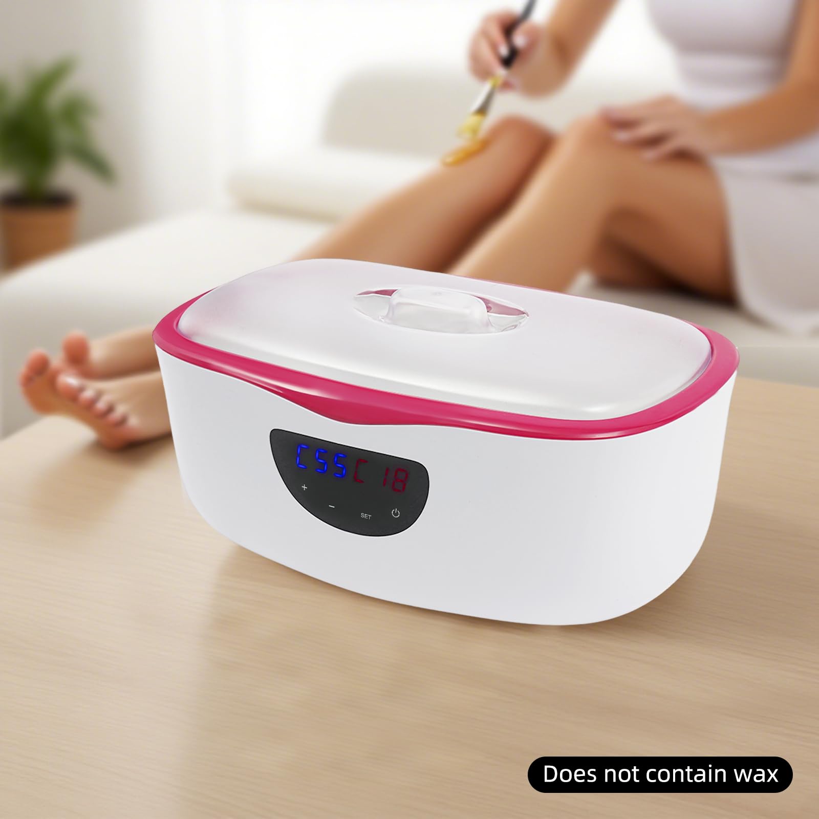 Bagno Paraffina per mani e piedi, 230 W - Bagno di paraffina per mani 4 l, riscaldatore rapido, temperatura regolabile, ammorbidisce e rivitalizza la pelle serra e liscia le rughe (rosso)