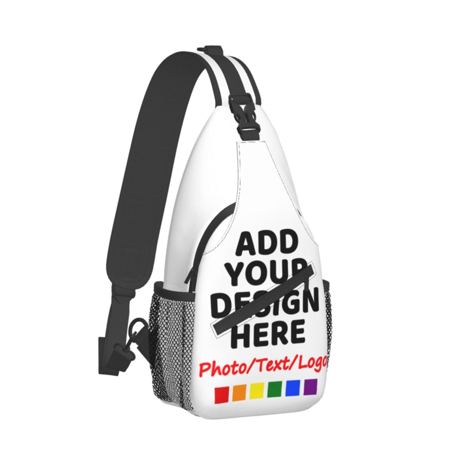 Custom Personalized Sling Bag Crossbody Bags Chest Bag for Men Women Sling Hiking Daypack Multipurpose Cross Body Travel Bags Add Your Own Text Logo Name Number Photo Customized Gifts