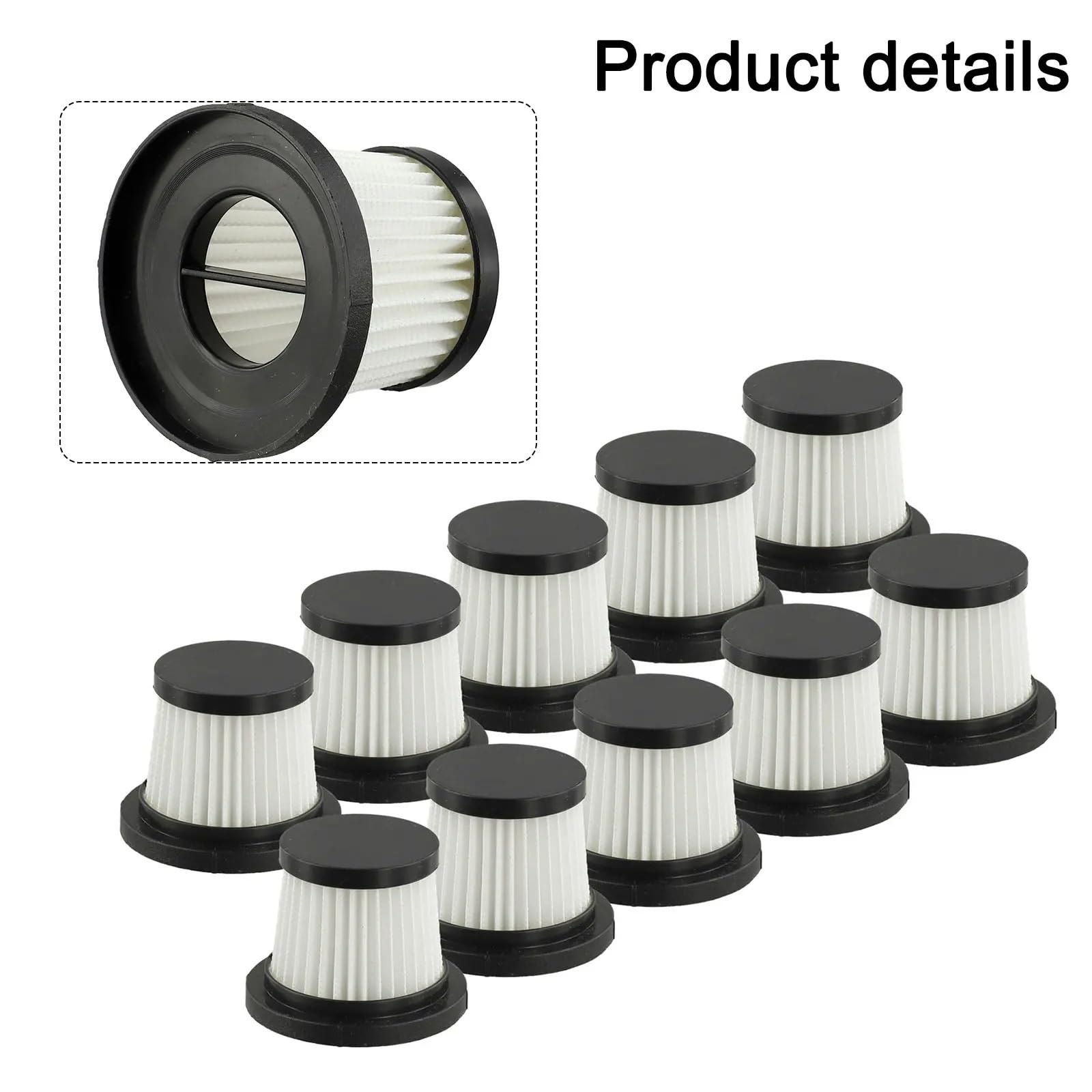 Staubbecherfilter, Kompatibel Mit YTWO, 10 KPa 150 W, Wiederverwendbare Teile for Kabellose Handstaubsauger(10pcs)