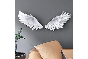 Large 3D White Angel Wings Decor for Wall