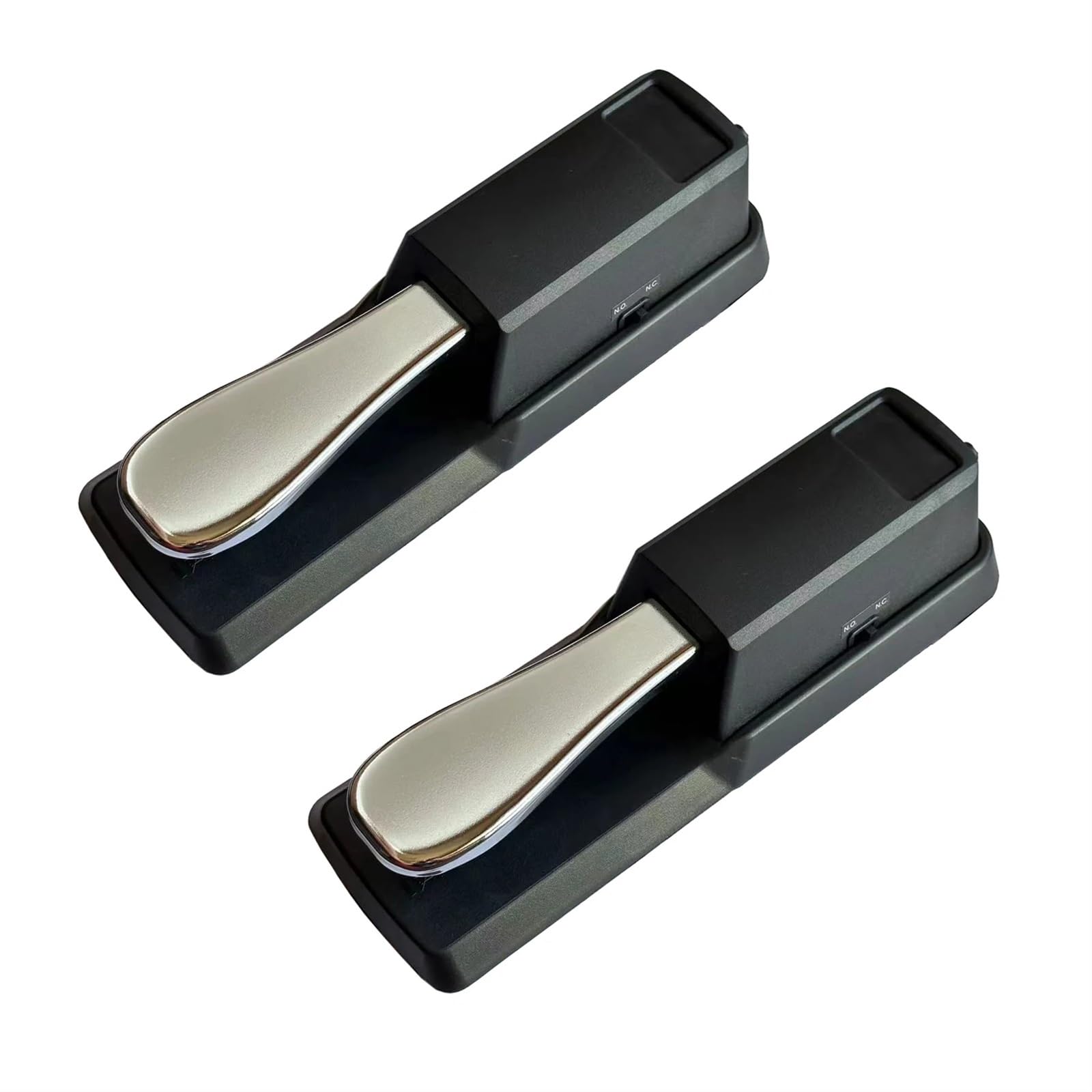 Digital Piano Sustain Pedal Synthesizer Midi Keyboards Dämpfer 6,35 mm Eingangsstecker mit Polaritätsschalter (Schwarz - 01)