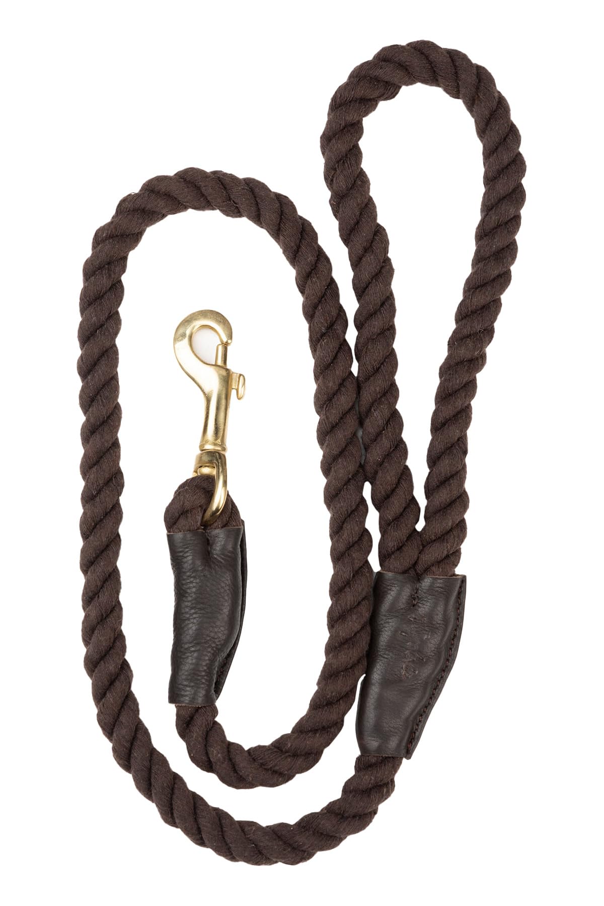 Rope Dog Lead Strong Roped Training Leash for Dogs Pet Puppy Cotton Leads (Brown)