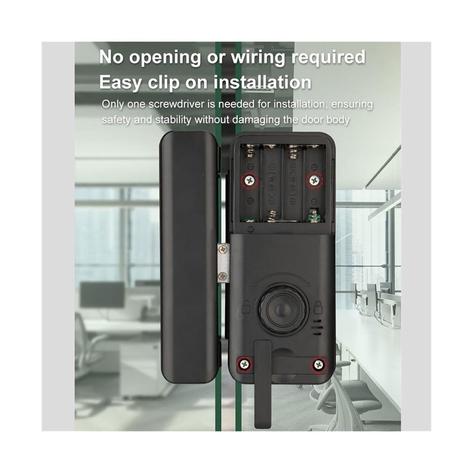 Inteligentny zamek, Elektroniczna Blokada Drzwi Szklanych Bluetooth Z Rozpoznawaniem Odcisków Palców, Inteligentna Aplikacja, Karta RFID, Biometryczne Odblokowanie Zamka(B12-remote control)