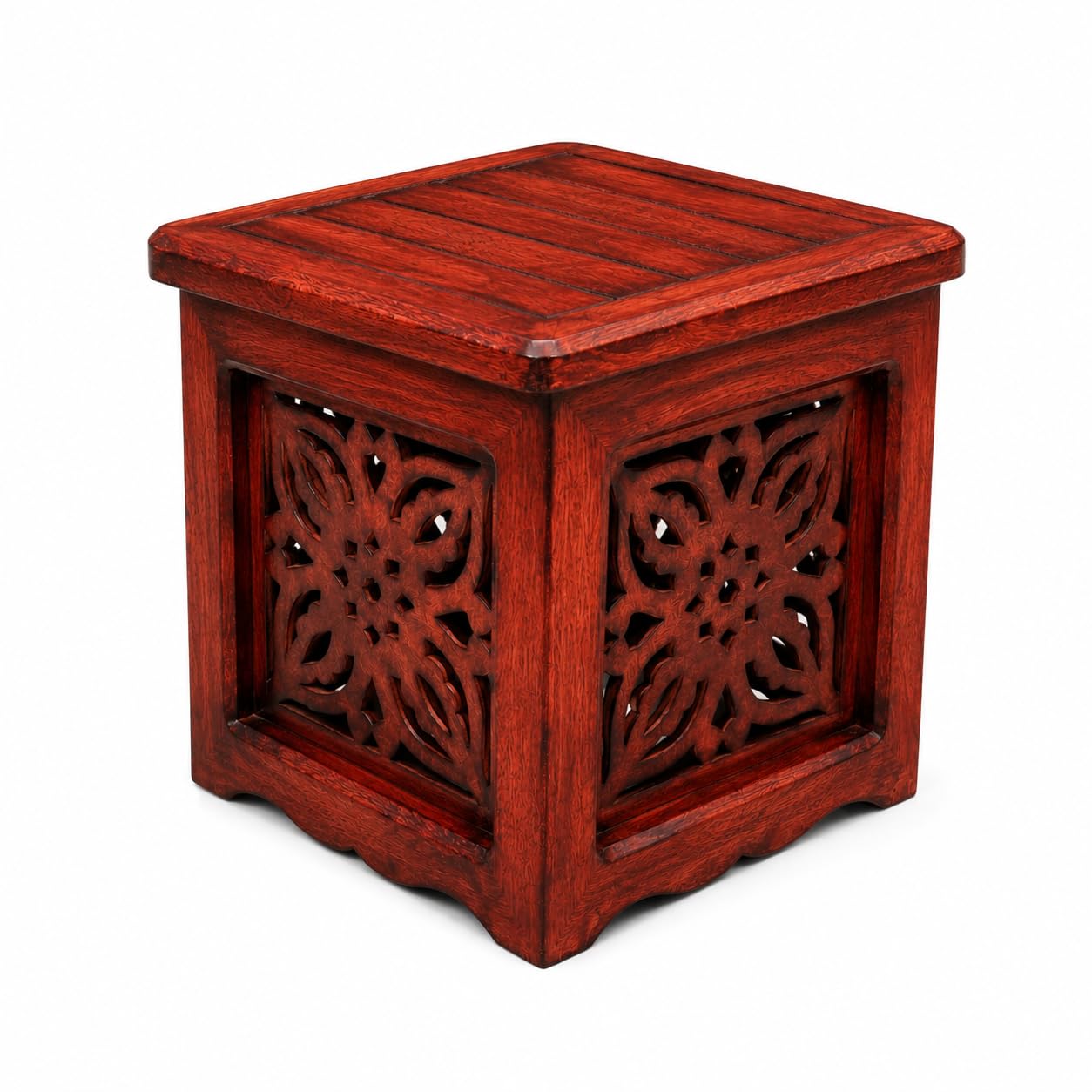 Wooden Stool Cum Storage Box Handcrafted Solid Wood Multipurpose Organizer for Toys, Clothes, Books & Home Essentials | Decorative Side Table for Living Room & Bedroom-picture-10