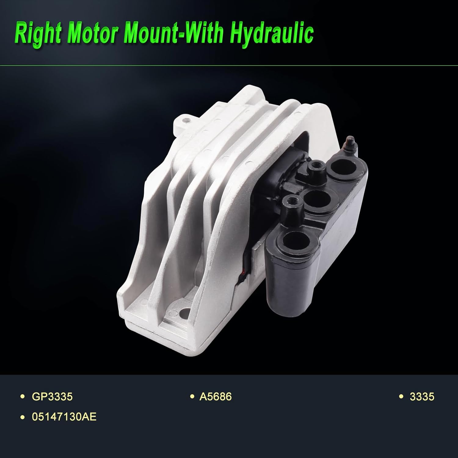 Engine Motor Mount Compatible with 2011-2020 Journey 2.4L Replacement for A5686 A5754 A5687 Set of 3