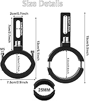 Vista 3 de Soportes de montaje para proyector de motocicleta, abrazadera de tubo de motocicleta negra, abrazadera de montaje de señal de giro, soporte de luz