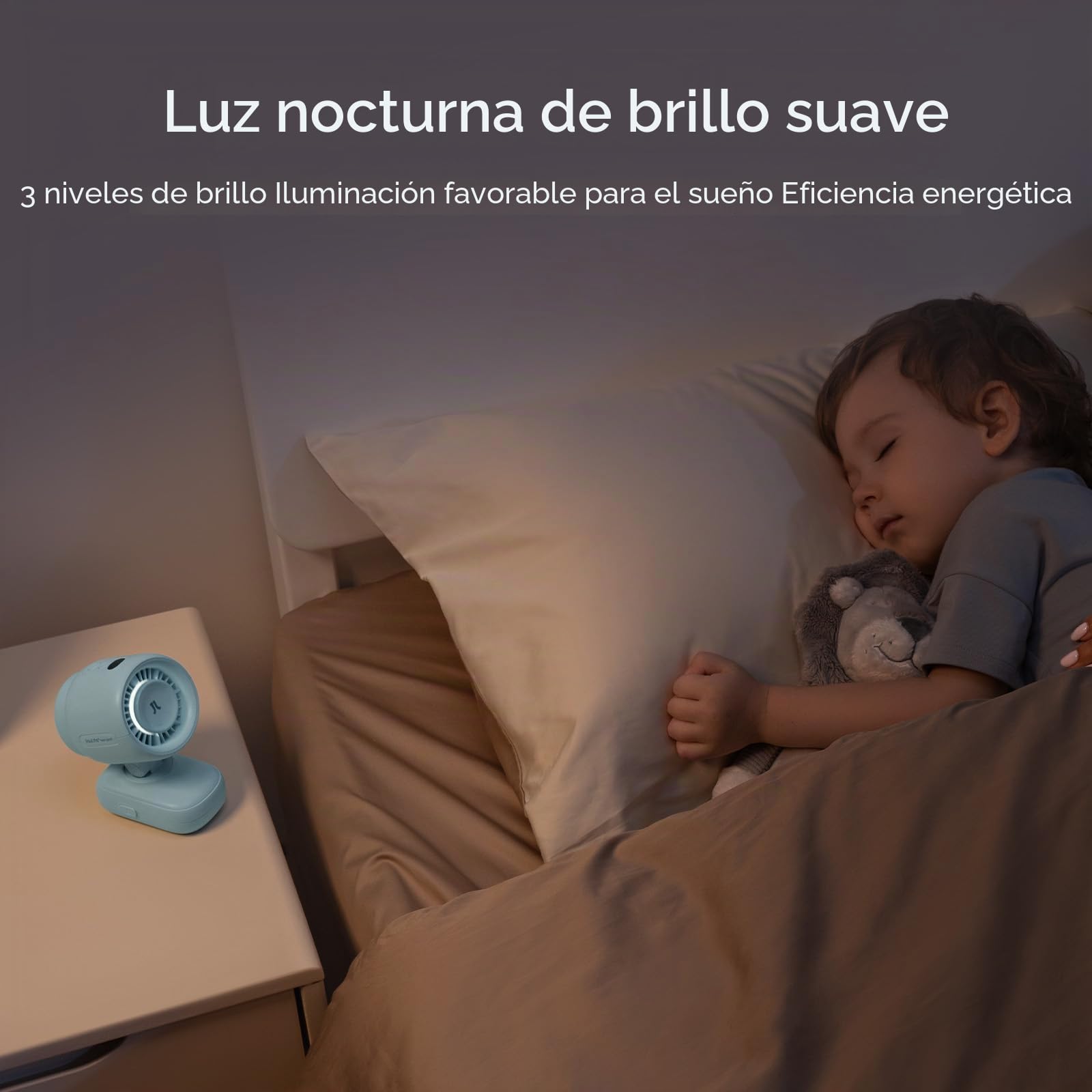 JISULIFE Mini ventilador para cochecito de bebé, portátil, con clip, funciona con pilas, pequeño ventilador con luz nocturna, 5 velocidades, pantalla LED, soporte flexible desmontable, seguro para