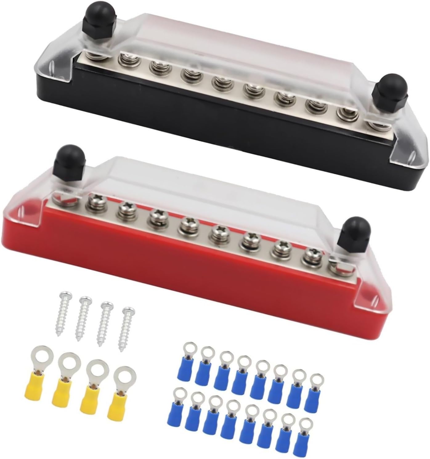 Marine Bus Bar 12V 150A 1/4" Stud Power Distribution Block for Car Boat Automotive Electrical System