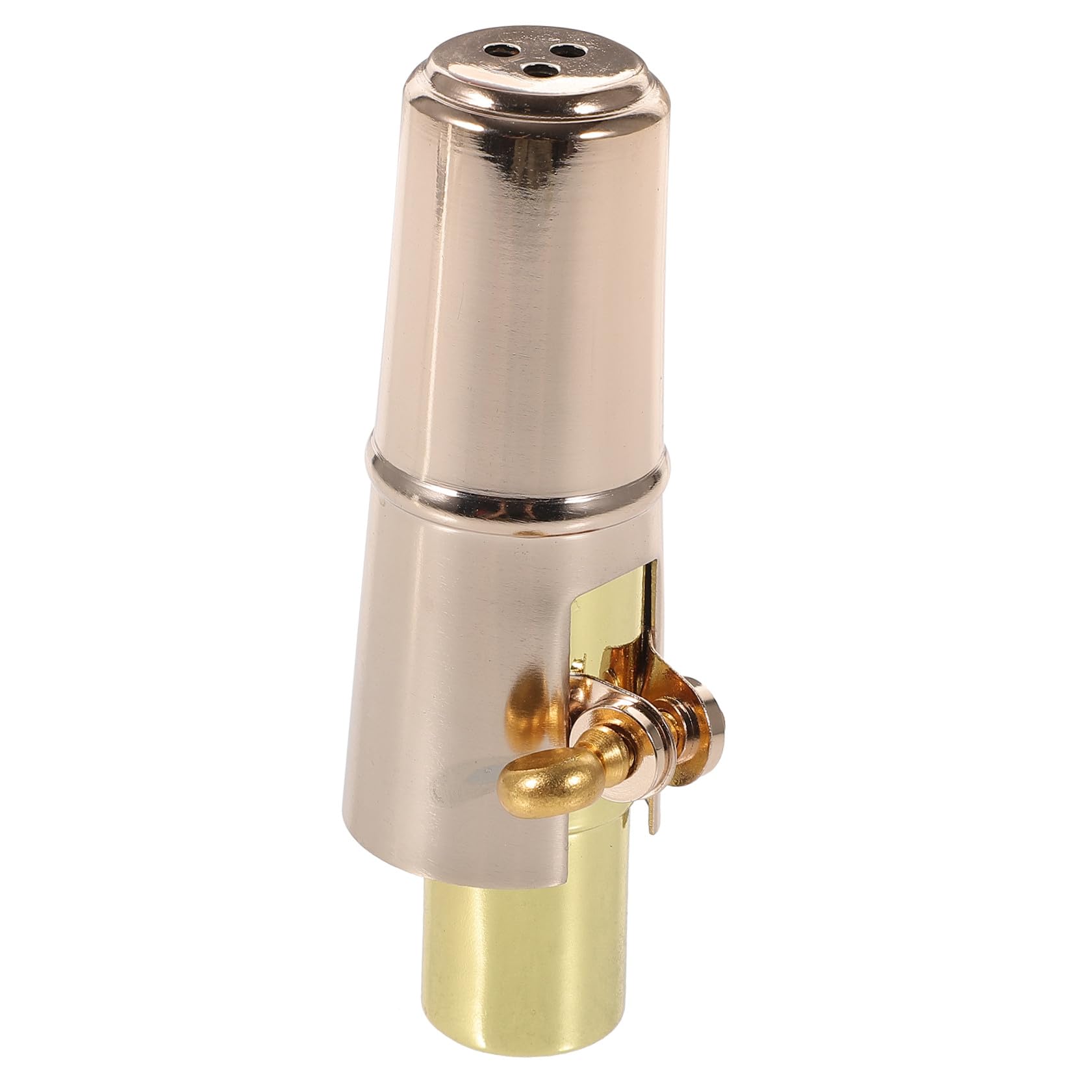 Clip de Saxofón Dorado de Metal y Madera, Resistente y Seguro para Boquilla de Saxófono Alto, Diseño Creativo y Simple para Accesorios Musicales