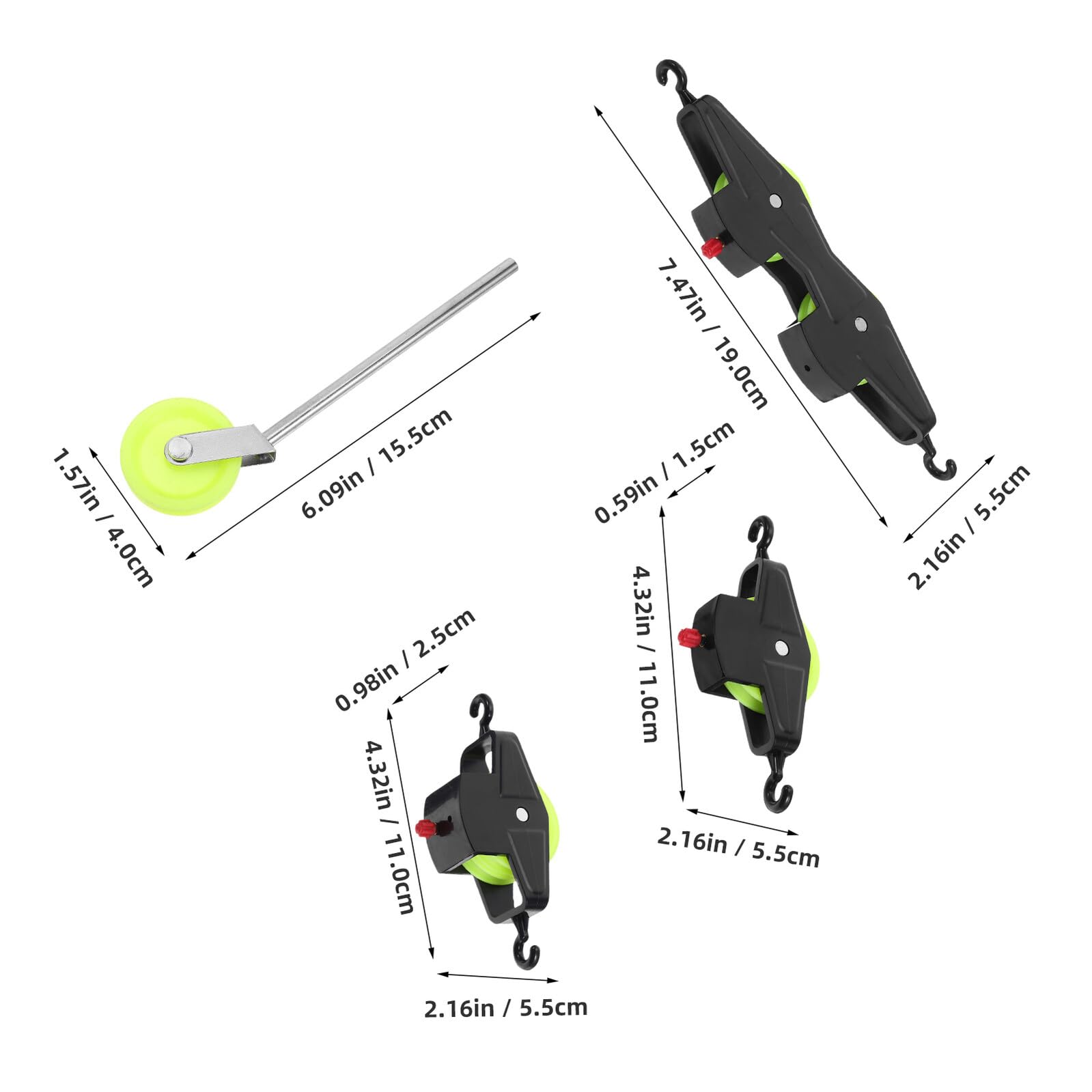 Juego de Poleas Educativas Ajustable para Experimentos Científicos Sistema de Elevación Poleas Fijas y Móviles de Hierro y Plástico Equipo de Física para Laboratorio Escolar