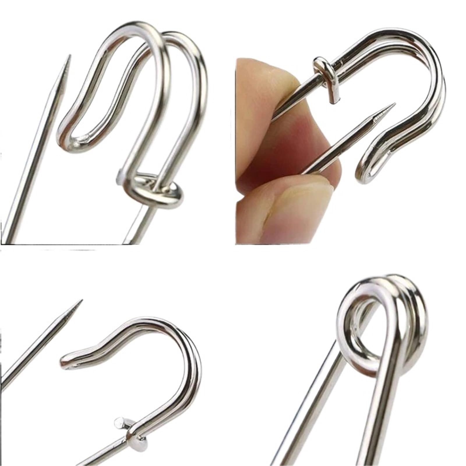 Broche Épingles en Acier Inoxydable 30/38/50/60/65/70/75mm, Outils de Couture, Aiguilles, Grande Broche, Accessoires for vêtements(65mm 10pc)