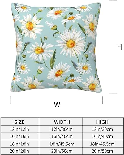 Miniatura 2 de Aimeryup Throw Pillow Covers 18x18 Inch Fresh Daisy Decorative Pillow Covers Cushion Covers cojines decorativos para sala Pillow Cases Cute Throw