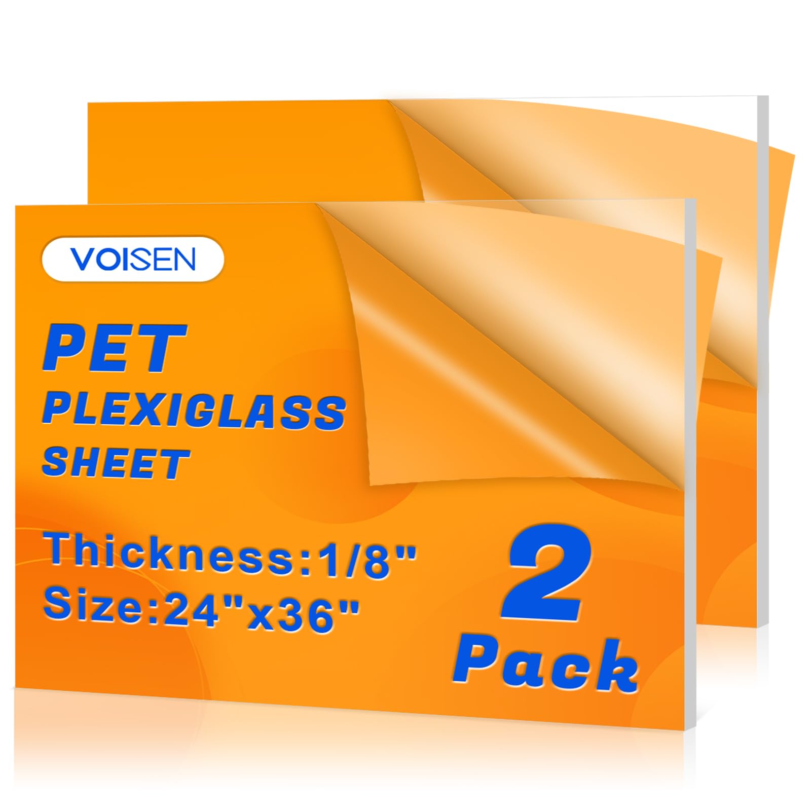 Plexiglass Sheets - 2 Pack 1/8" x 18"x24" -13