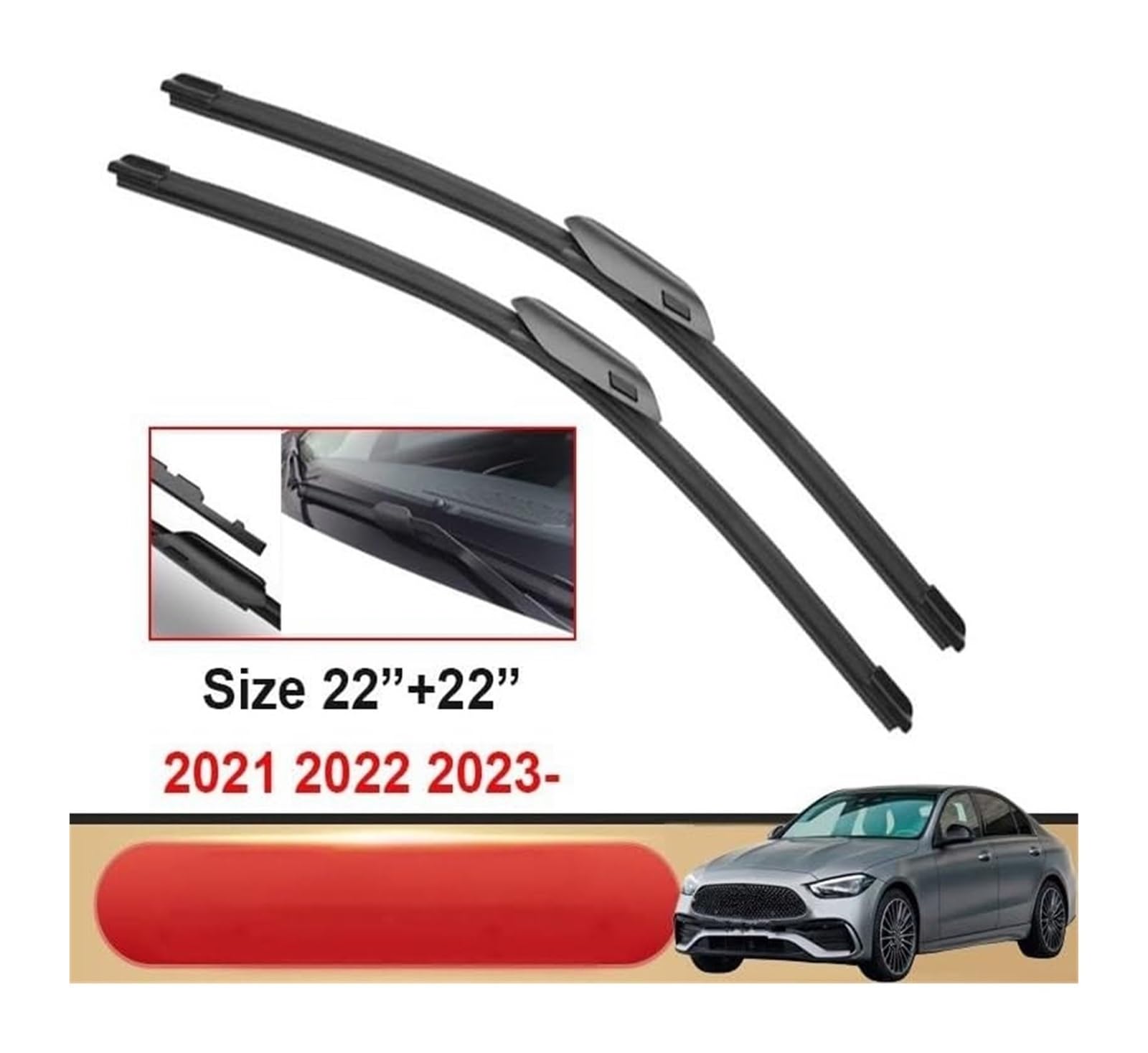 Auto Limpiaparabrisas Escobillas Limpiaparabrisas Para Benz Clase C W206 S206 2021 2022 2023 C180 C200 C220d C300d C300 C400 E