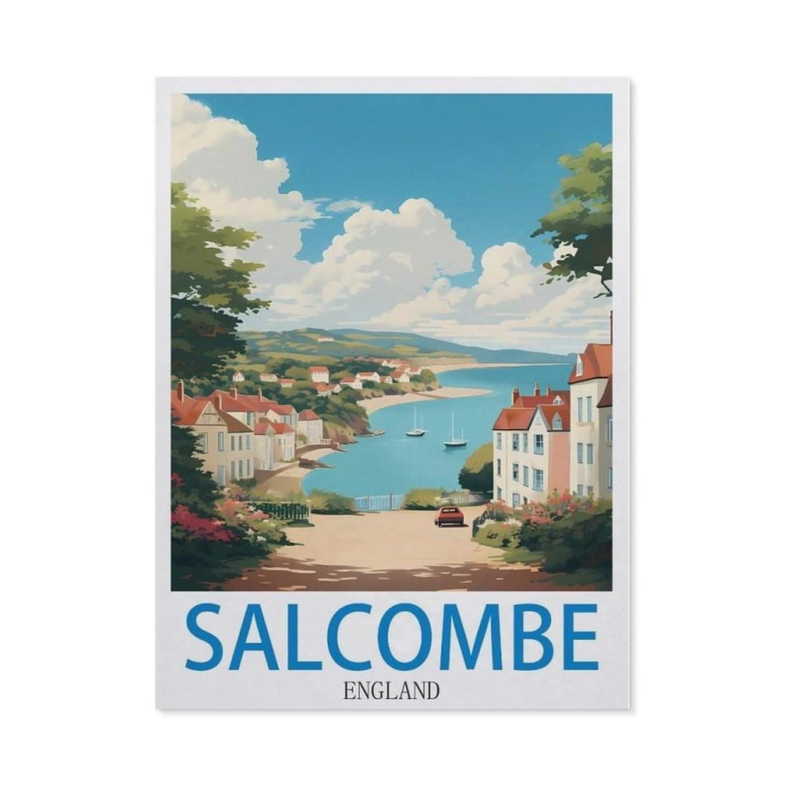 BEAYODKP DIY Diamond Painting，Salcombe England（30 x 40 cm）