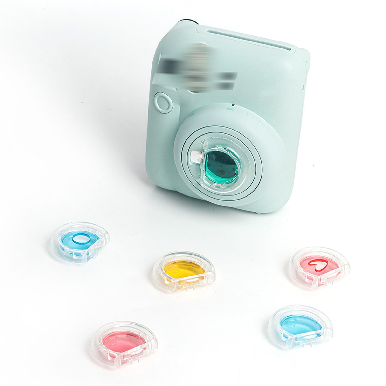 4 Filtri Colorati Per Obiettivo Fujifilm Instax Mini 12 – Rosa, Giallo, Verde, Blu, In PVC, Per Selfie E Scatti Creativi
