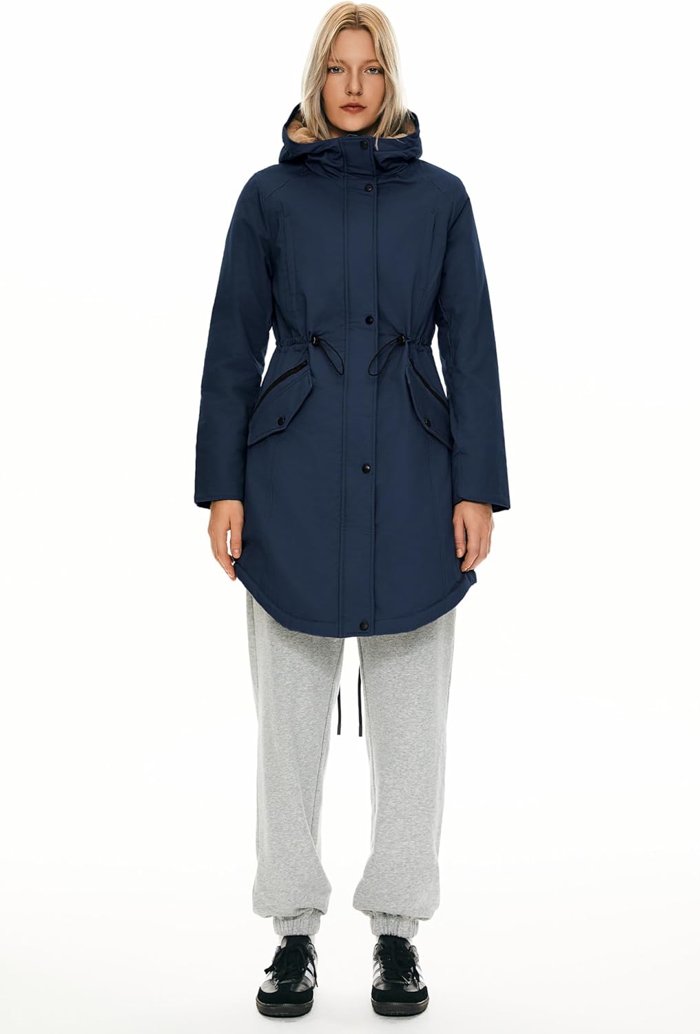 Orolay Women’s Thicken Fleece Lined Parka Winter Coat Hooded Jacket with Pockets