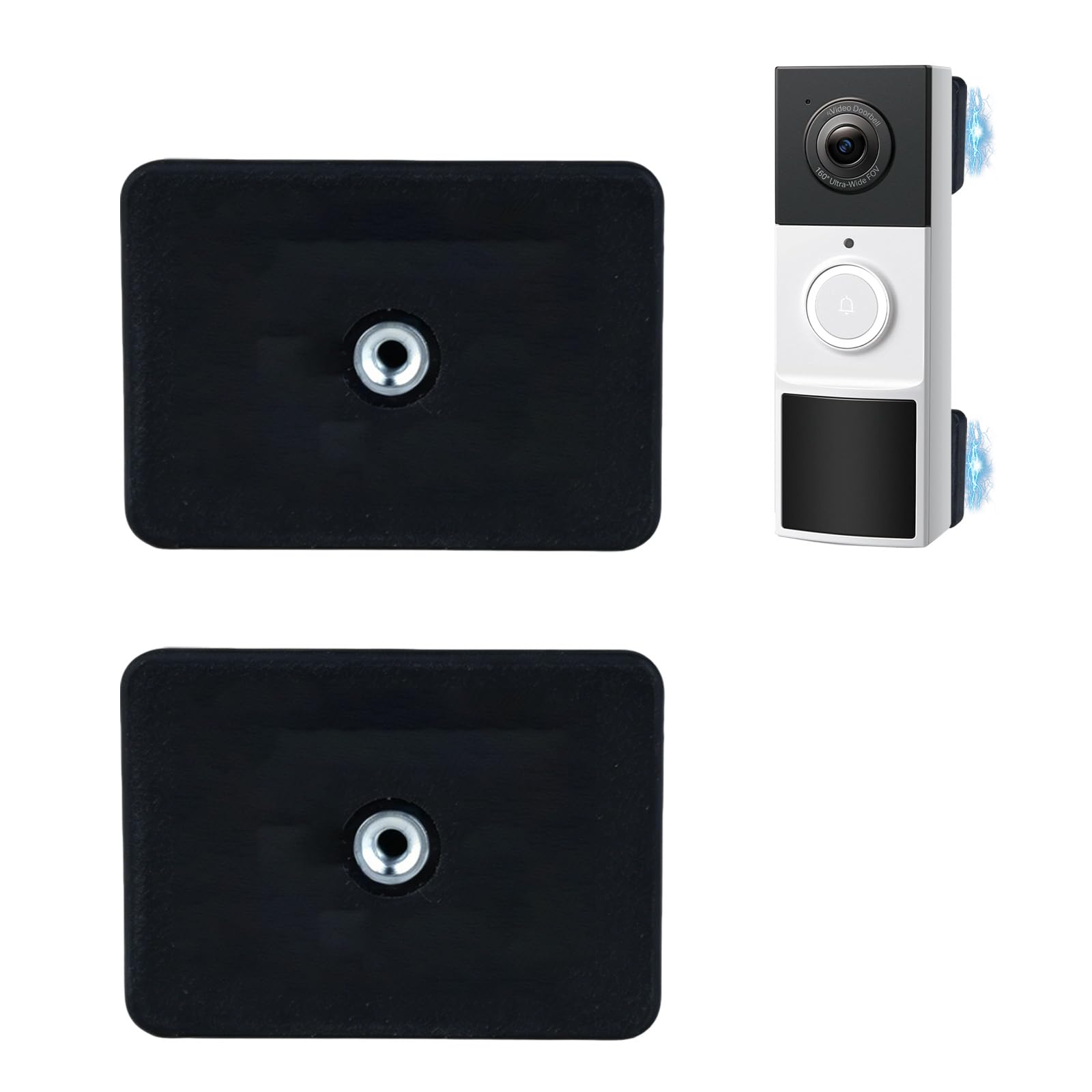 Magnetic Doorbell Mount Compatible with TP-Link Tapo Smart Video Doorbell D210/D225/D205/D230S1, No Drill Doorbell Bracket Magnetic No Damage to Iron Doors/Metal Surface for Apartments, Rentals