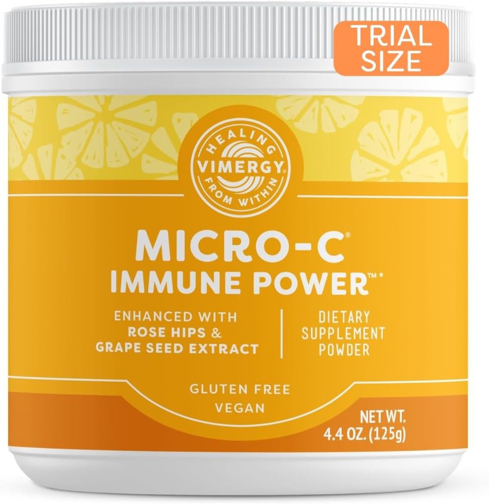 Micro-Cยฎ Immune Powerโข* - Travel Size, 35 2000mg Servings โ Gentle Form โ Antioxidant Phytonutrients โ Immune & Nerve Support โ Benefits Bone & Cartilage โ Gluten-Free, Kosher, Vegan (125g)