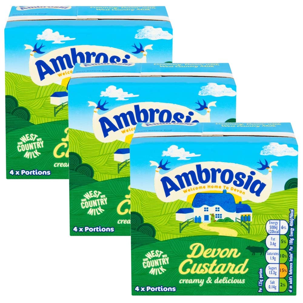 Buy 3 x 500g Custard Dairy Dessert Porridge Cake Topping Eat Hot Cold