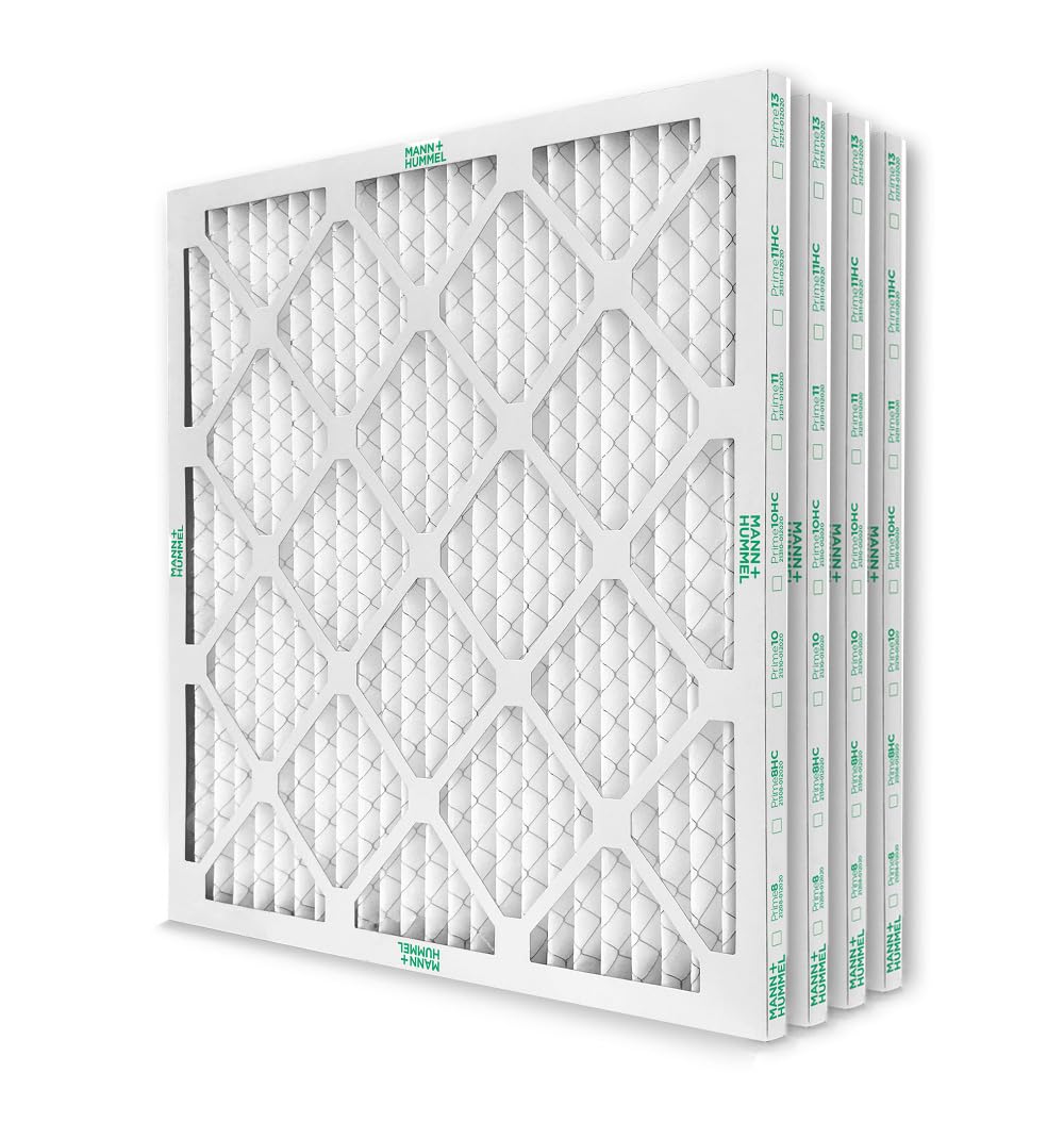Mann+Hummel 16x20x1 MERV 8 Pleated HVAC AC Furnace Air Filters. 4 Pack. (Exact Size: 15.5 x 19.5 x 0.75 Inches)
