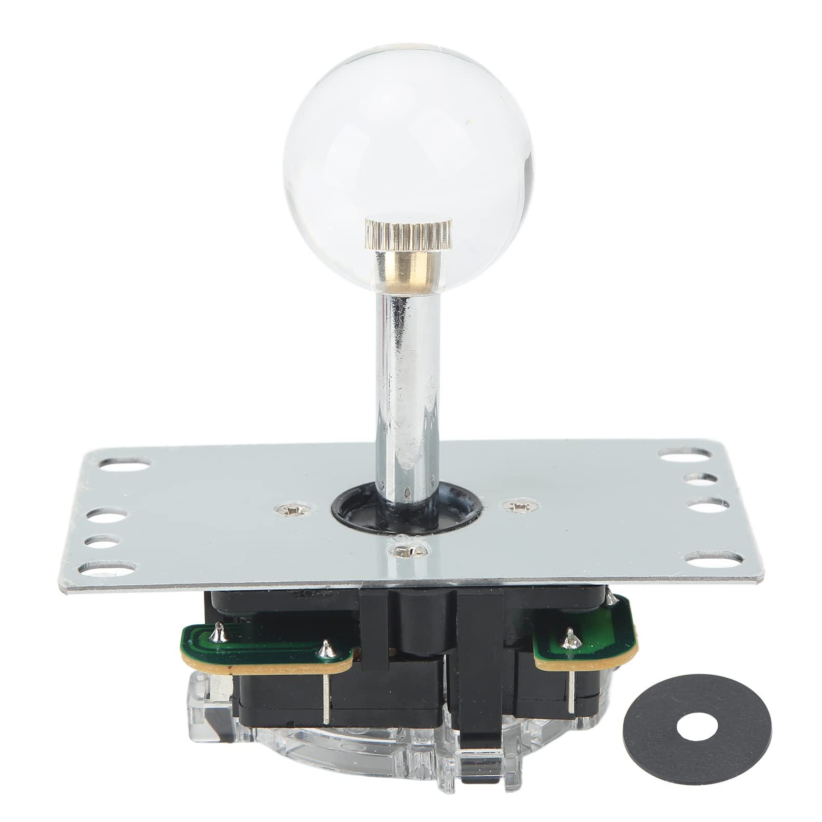 Joystick, Rocker & Ball & Spacer, Game DIY kit Replacement Parts, Pin Circuit Board with Ball for ( 61.82 x 84.49 x 102.16mm ) (Transparent)