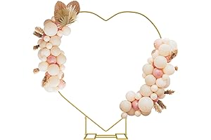 Heart Arch Stand: HEOMU 7FT Romantic Love Flower Arch Frame