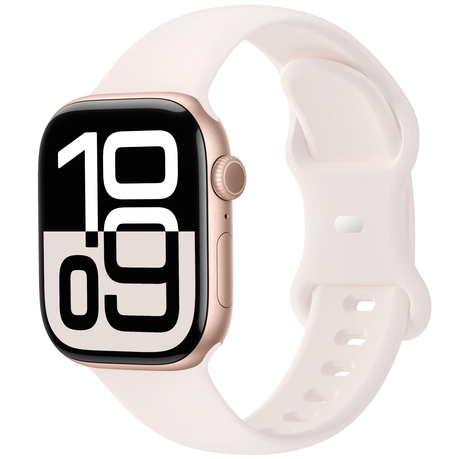 Sport Band Compatible with Apple Watch 49mm 46mm 45mm 44mm 42mm 41mm 40mm 38mm Women Men, Replacement Soft Silicone Sport Strap Wristbands for iWatch