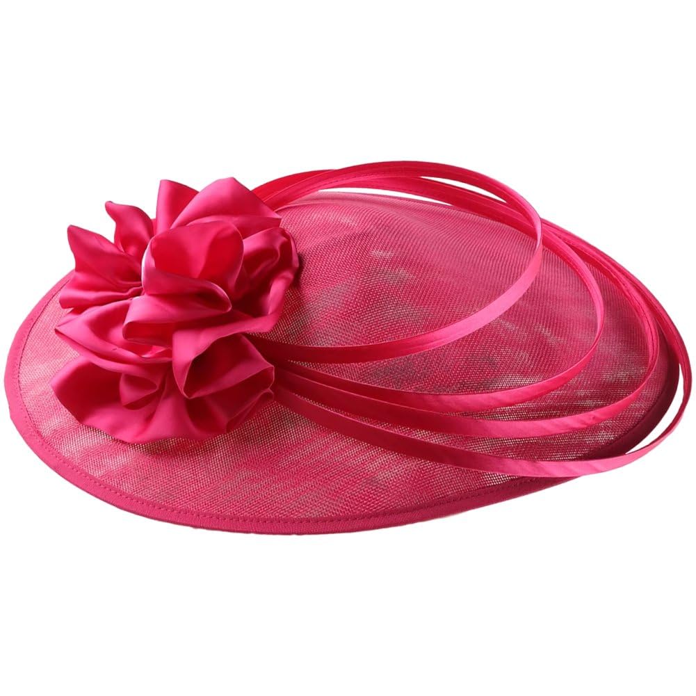 Chapeau d'église chic Dianzan grand bibi à fleurs accessoire coiffure