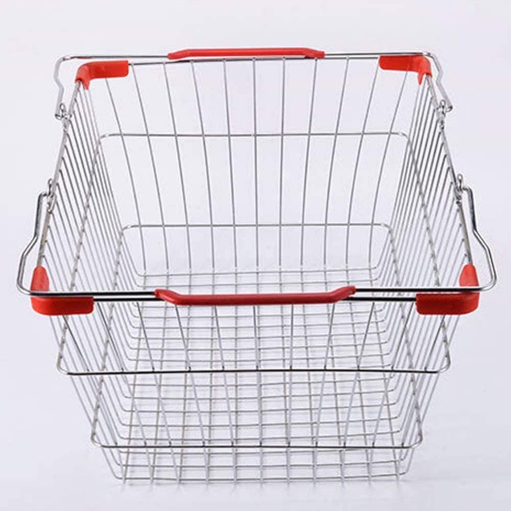 Cesta De La Compra Del Metal Del Supermercado Cesta De La Compra Cestas De Almacenamiento Cesta De La Cocina Con Asa