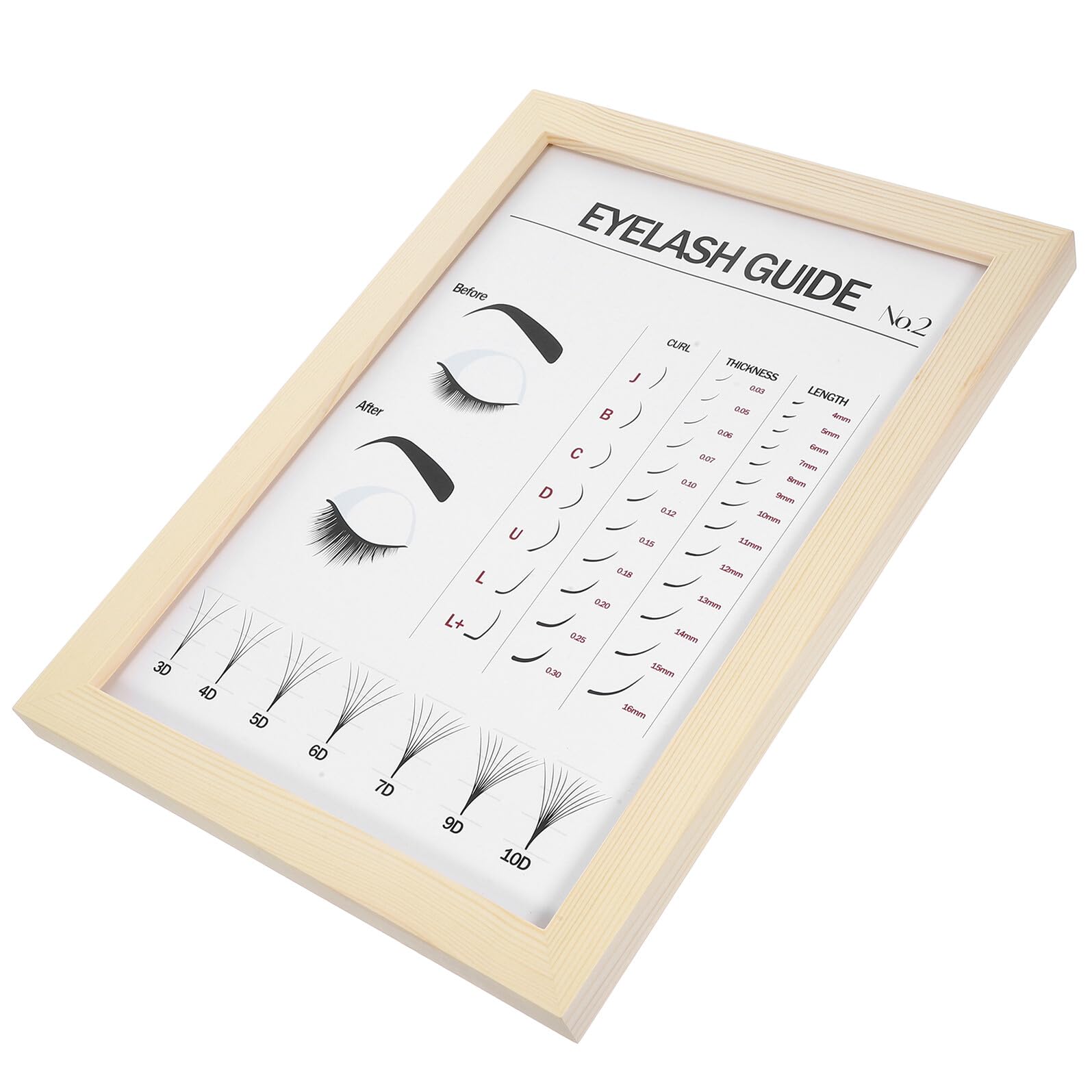 Tableau d'affichage extensions de cils portable panneau faux cils - 8