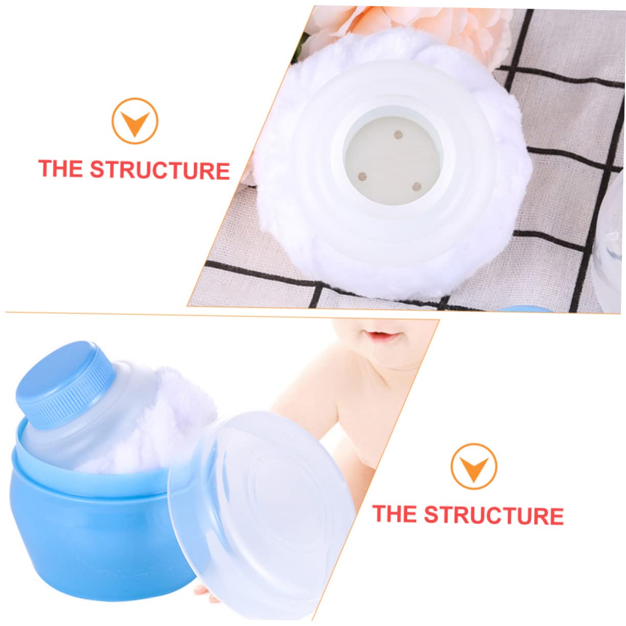 PACKOVE 2pcs Talcum Powder Puff Case Powder Puff Storage Boxes Soft and Gentle for Skin for Care