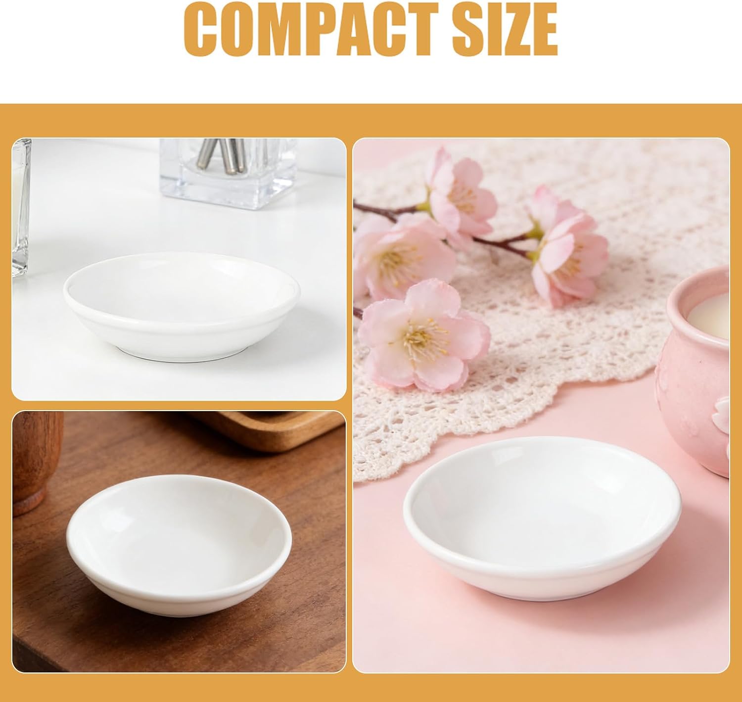 6pcs Ceramic Wax Warmer Replacement Dish Plate for Oil and Candle