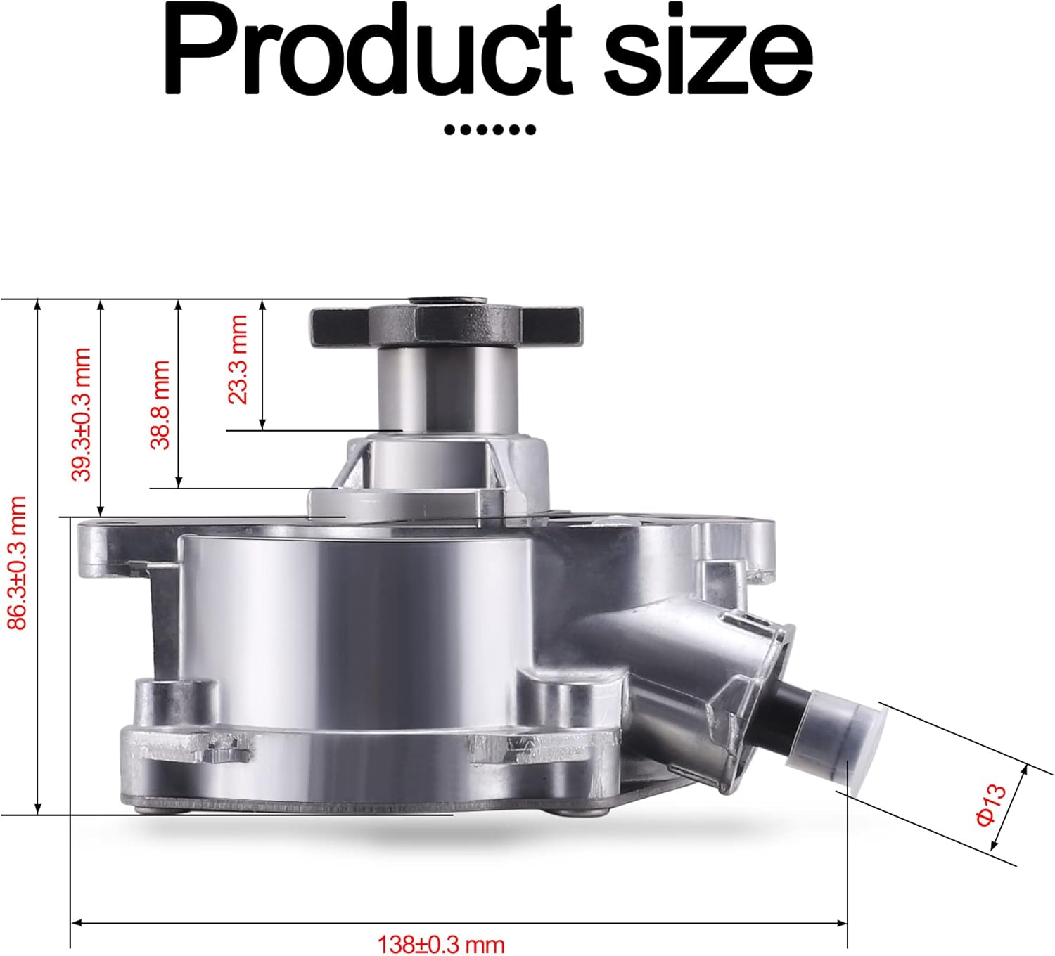 AULINK 904-817 Brake Booster Vacuum Pump (Engine 2.5L) 07K145100C 07K145100H for Volkswagen VW Beetle Golf Jetta Passat Rabbit SportWagen 2006-2014, Audi TT Quattro RS 2012-2013