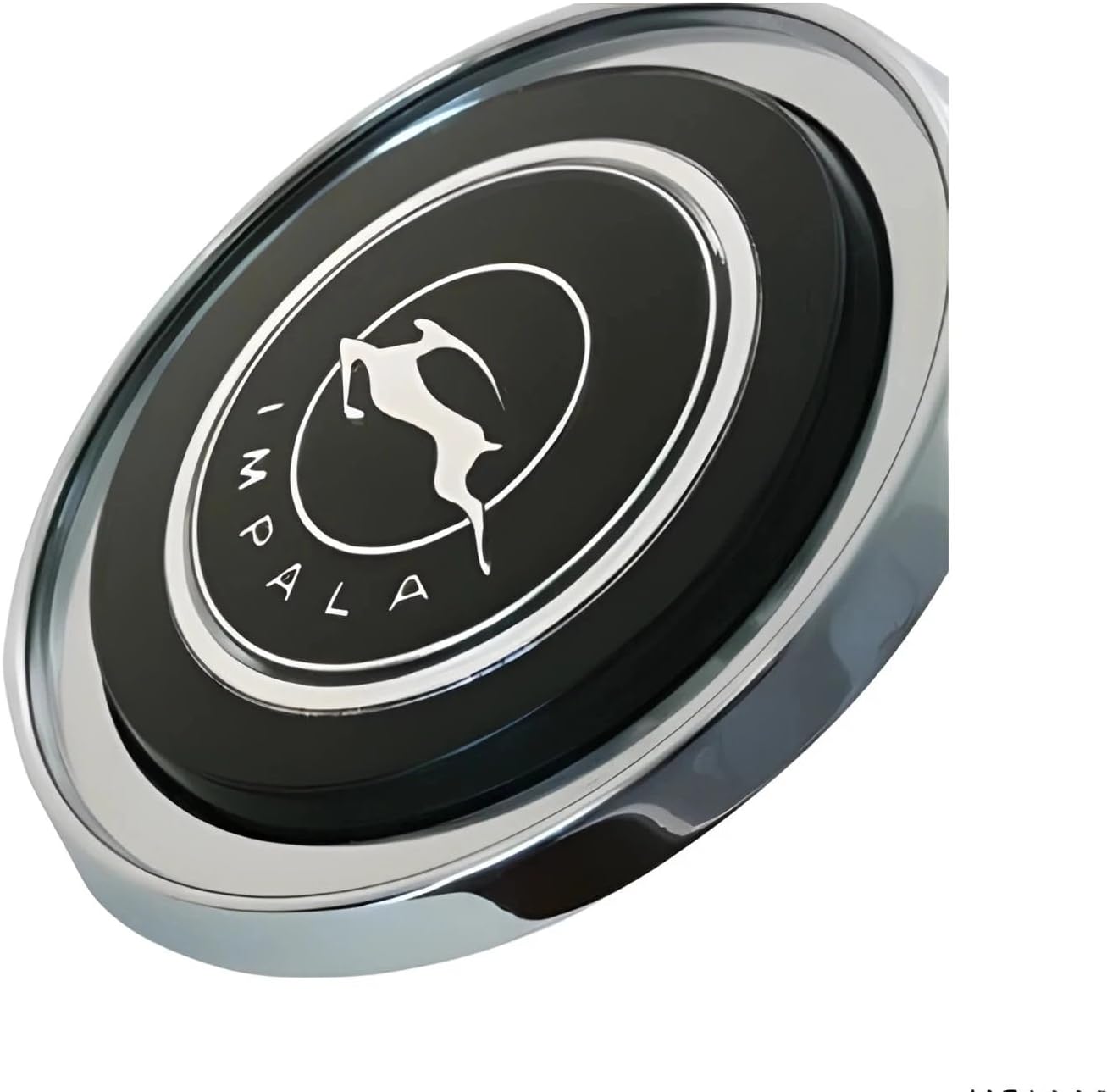 1Pc Steering Wheel Chrome Horn Ring Button Center Cap Assembly Replacement for 1964 Impala